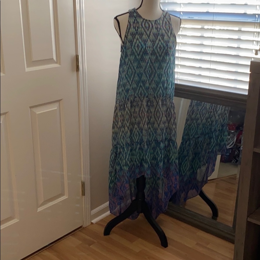 Hi low dress patterned